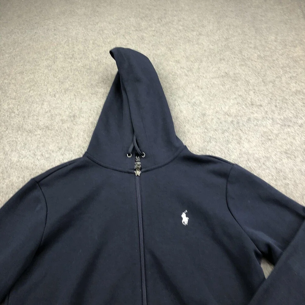 Polo Ralph Lauren Hoodie Mens Small Blue Full Zip Knit Sweatshirt Pony Logo